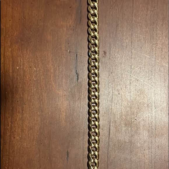 14k Cuban link bracelet and gold diamond ring 10k